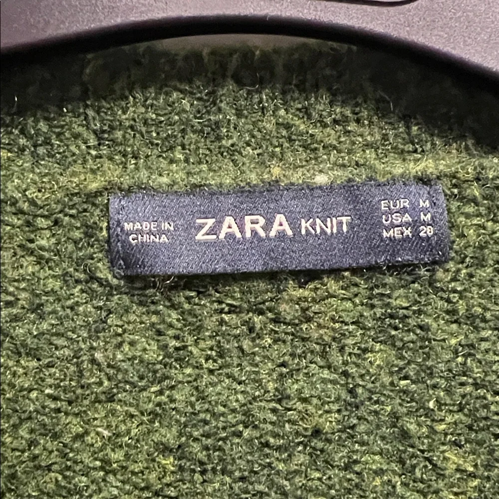Zara Forest Green Oversized Knit Sweater - Picture 4 of 7